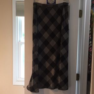 Long plaid skirt
